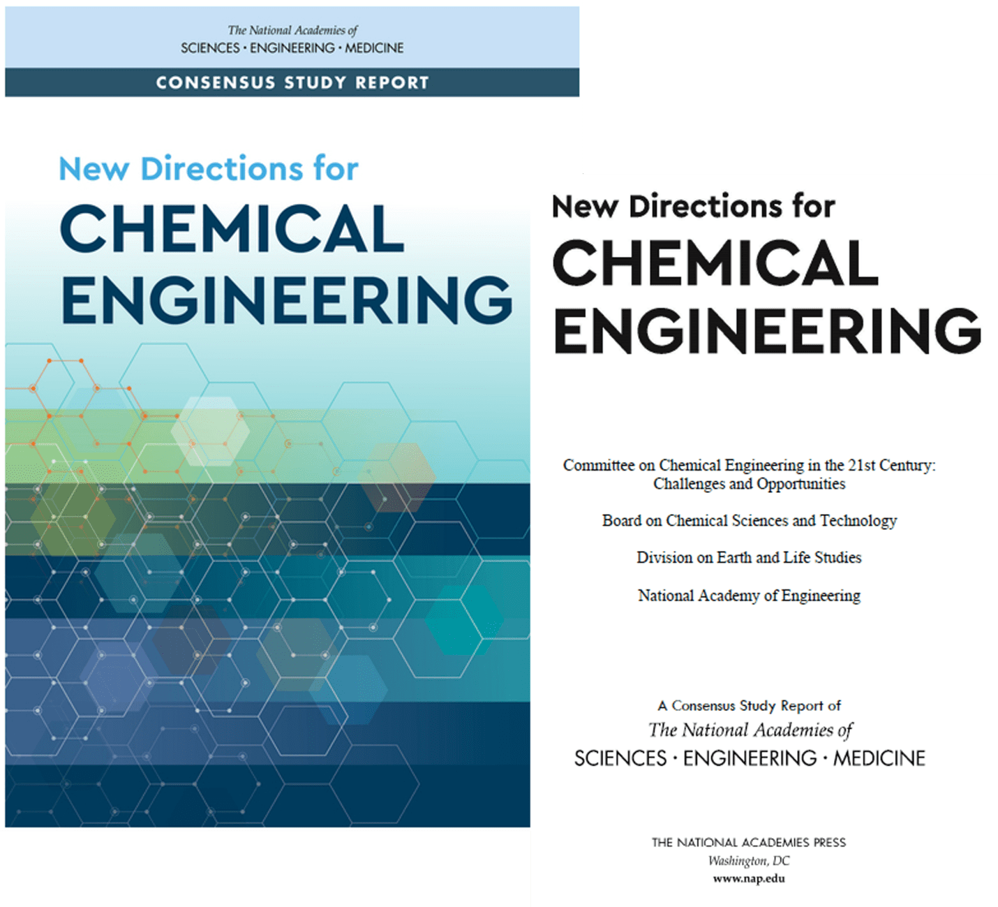 Two books about chemical engineering and their covers.